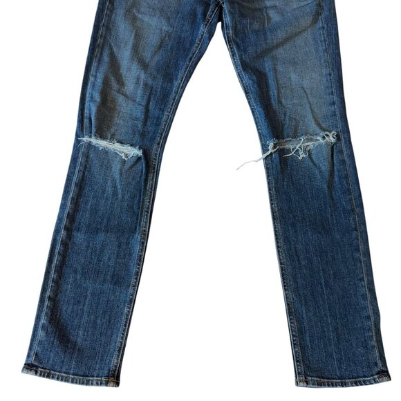 rag & bone JEAN Jeans Womens 26 Blue Skinny Distressed Ripped Knee - Picture 3 of 8